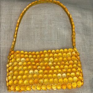 Vintage handbag with tribal beads.